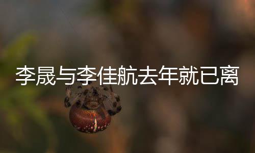 题佳航就已去年与李应离婚问李晟离婚李晟回
