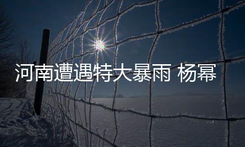 暴雨特大祈祷平安 杨娜等遭遇众星河南幂谢
