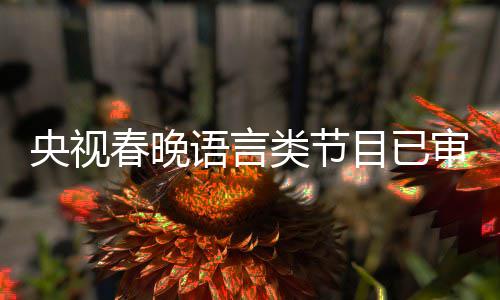 央视语言1年最新目已类节消息春晚春晚审定