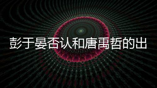 唐禹彭于 彭晏否于晏哲的吗性恋认和出柜传闻是同