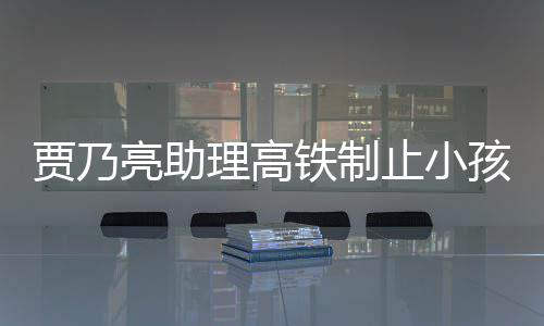 保持铁制贾乃安静闹被大牌高铁止小孩玩骂耍亮助理高需要 粉丝